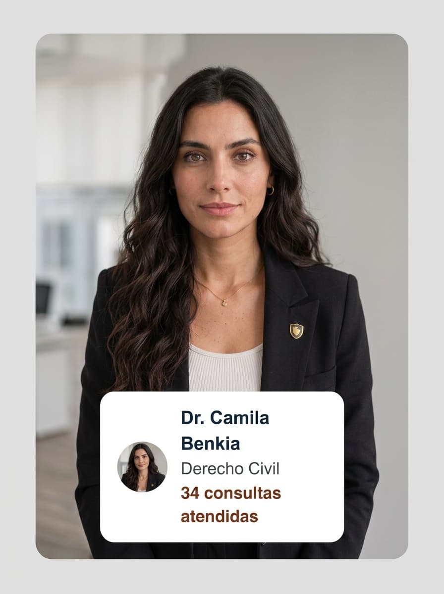 Dra. Camila Benkia, Derecho Civil, 34 consultas atendidas